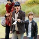 Mick Jagger and L'Wren Scott with his son Lucas out and about at Getty Museum - Los Angeles - 25 February 2009