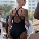 Amber Rose and French Montana on the beach in Miami, Florida - May 14, 2017 - 306 x 635