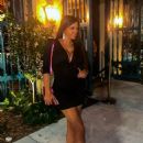Claudia Romani – Dazzles in a low-cut black dress at Casadonna in Miami - 454 x 640