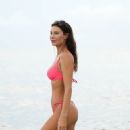 Julia Pereira – In a pink bikini at the beach in Miami - 454 x 681