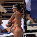 Malu Trevejo – In an orange bikini in Miami Beach - 454 x 681