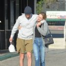 Amber Valletta – With her boyfriend Teddy Charles exit lunch in Los Angeles - 454 x 615