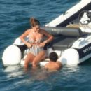 Francesca Sofia Novello – In a swimsuit on a yacht in Italy - 454 x 340