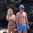 Camille Grammer in Bikini on the beach in Hawaii - 454 x 681