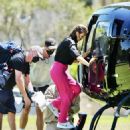 Jill Scott – With Charlene White Board a helicopter to enter the jungle in Gold Coast - 454 x 597