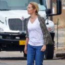 Anna Camp – filming a scene for her new movie ‘Unexpecting’ in Fayetteville - 454 x 681