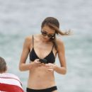 Rebecca Judd in Black Bikini on holiday in Noosa - 454 x 1134