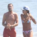 Jordana Brewster – In a colorful string bikini at the beach in Santa Barbara