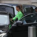 Ferne McCann – In a neon green shirt running errands in London - 454 x 624