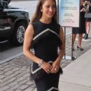 Aly Raisman – In black dress arrives at the Glasshouse in New York - 454 x 790