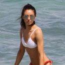Danielle Peazer in Bikini on the beach in Miami - 454 x 681