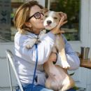 Edie Falco – Spotted with her dog Mackie after having lunch in New York - 454 x 680