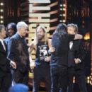 Foo Fighters attend the 36th Annual Rock & Roll Hall Of Fame Induction Ceremony at Rocket Mortgage Fieldhouse on October 30, 2021 in Cleveland, Ohio - 454 x 303