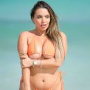 Ara Queen Bae – In a bright orange bikini at the beach in Miami Beach - 454 x 681