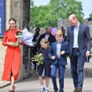 William and Kate bring their children George, eight, and Charlotte, seven, to help spread the Jubilee spirit in Wales as their cousin Lilibet celebrates her first birthday in Windsor with Harry and Meghan - 454 x 567