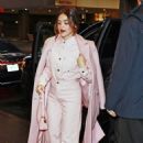 Lucy Hale – In a pink outfit arriving at the CBS Morning Show in New York