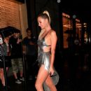 Paris Hilton in Metallic Dress – Arrives at KKW X Winnie Event at L’avenue in NY