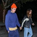 Hailey Bieber – With Justin hold hands on a dinner date