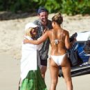 Montana Brown – In a white bikini in Barbados - 454 x 440