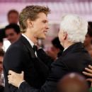 Austin Butler and Baz Luhrmann at the 80th Golden Globe Awards on January 10, 2023, in Beverly Hill, CA