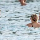 Emma Forbes – In a black swimsuit with her husband Graham Clempson in Western Barbados - 454 x 213
