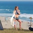 Stephanie Princi on the set of a 138 Water Photoshoot in collaboration with Baes and Bikini by fashion photographer Malachi Banales, on April 11th 2015 - 454 x 303