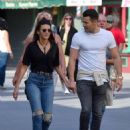 Michelle Keegan in Ripped Jeans at Universal Studios in Hollywood