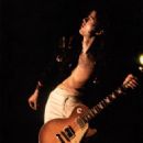 Jimmy Page photographed on stage at Palais de Sports, París, April 1 or 2, 1973