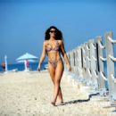 Amy Willerton – Bikini candids at a Beach in Dubai - 454 x 322