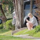 Mischa Barton – Takes her dog for a walk in Los Feliz