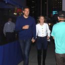 Caroline Wozniacki – With boyfriend David Lee as they arrive to Knicks home opener in NYC - 454 x 605