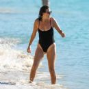 Rhea Durham – on the beach in Sandy Lane Hotel’s beach in St. James Parish – Barbados - 454 x 469