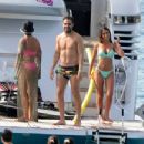 Antonela Roccuzzo – With Lionel Messi and Daniella Semaan on a yacht in Ibiza - 454 x 348