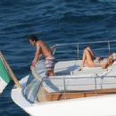 Francesca Sofia Novello – In a swimsuit on a yacht in Italy - 454 x 340