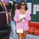 Taraji P. Henson – Wearing pink blazer and shorts on Today Show in New York