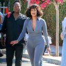 Tracee Ellis Ross – Rocks a grey plunge bodysuit while doing a photoshoot