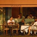 Scarlett Johansson and boyfriend Nate Naylor out at Le Schmuck restaurant in Paris, France (August 19)