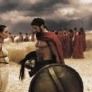 Leonidas (GERARD BUTLER) bids farewell to his son Pleistarchos (GIOVANI ANTONIO CIMMINO) and wife Gorgo (LENA HEADEY) as the 300 begin their march north in Warner Bros. Pictures’, Legendary Pictures’ and Virtual Studios’ action drama 