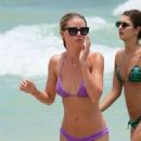 Baskin Champion in Purple Bikini at the beach in Miami - 454 x 698