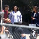 Gabrielle Union – With Octavia Spencer on the set of ‘Truth be Told’ at Griffith Park - 454 x 386