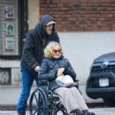 Jessica Lange – Is seen being pushed in her wheelchair by son Samuel in New York