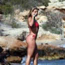 Arabella Chi – In a Red Bikini in Ibiza - 454 x 565