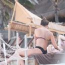 Tasya Teles – In bikini enjoying a day in Tulum Beach - 454 x 357