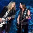 Joel Hoekstra and Reb Beach of Whitesnake perform at The Joint inside the Hard Rock Hotel & Casino as the band tours in support of 