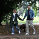Lisa Armstrong – With new boyfriend in a park in West London - 454 x 364