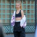 Clare Crawford – On set for a Maybelline commercial in New York - 454 x 681