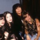 Steven Tyler and Teresa Barrick w/ Liv and Mia Tyler - 454 x 297