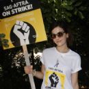 Camilla Belle – Pictured at the SAG-AFTRA and WGA Strike in Burbank - 454 x 620