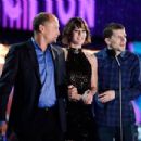 Woody Harrelson, Lizzy Caplan and Jesse Eisenberg during The 2016 MTV Movie Awards