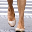 Famke Janssen – In summer dress out in the West Village in New York